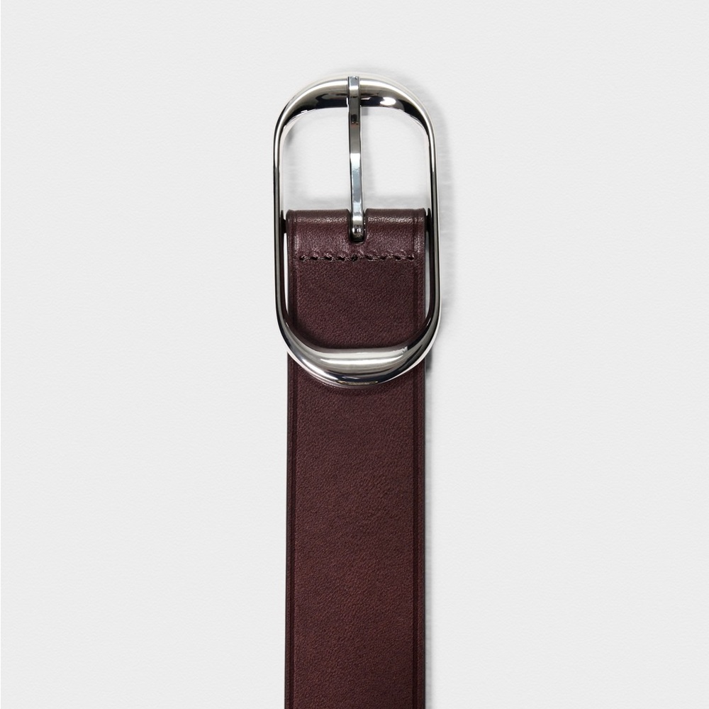 Aritzia Halo Dark Brown Silver Belt sz. XS Sold Out - Picture 3 of 8